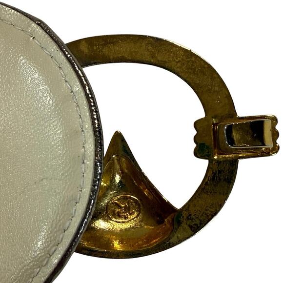 Vintage 90s ART Gold Chain Link Belt Silver Wide Adjustable Hook 29–35” - Picture 7 of 10